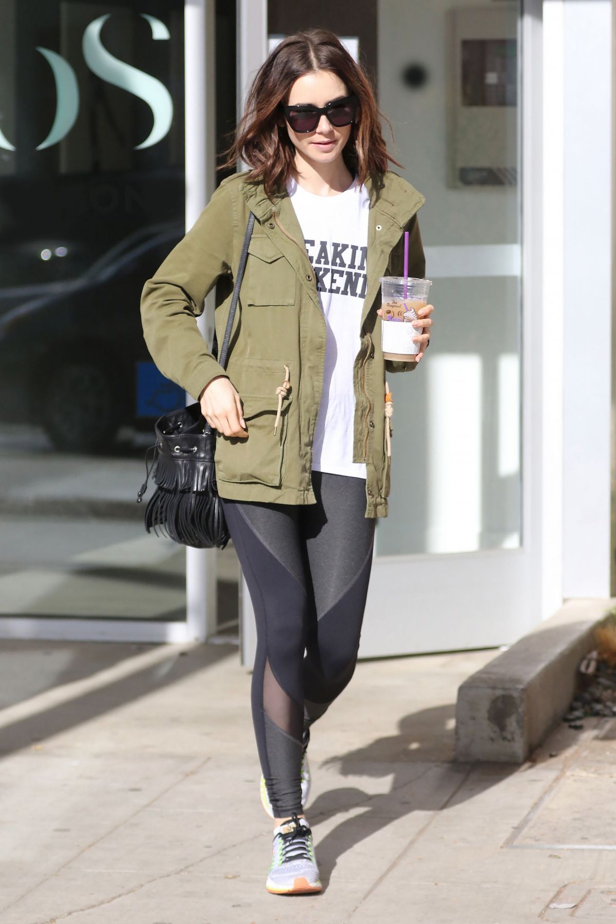 LILY COLLINS Leaves a Gym in West Hollywood 11/19/2016 – HawtCelebs