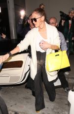 JENNIFER LOPEZ Out for Dinner in West Hollywood 12/28/2016