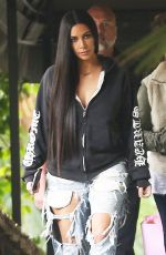 KIM KARDASHIAN in Ripped Jeans Out in Beverly Hills 01/04/2017