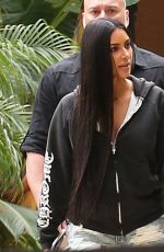 KIM KARDASHIAN in Ripped Jeans Out in Beverly Hills 01/04/2017