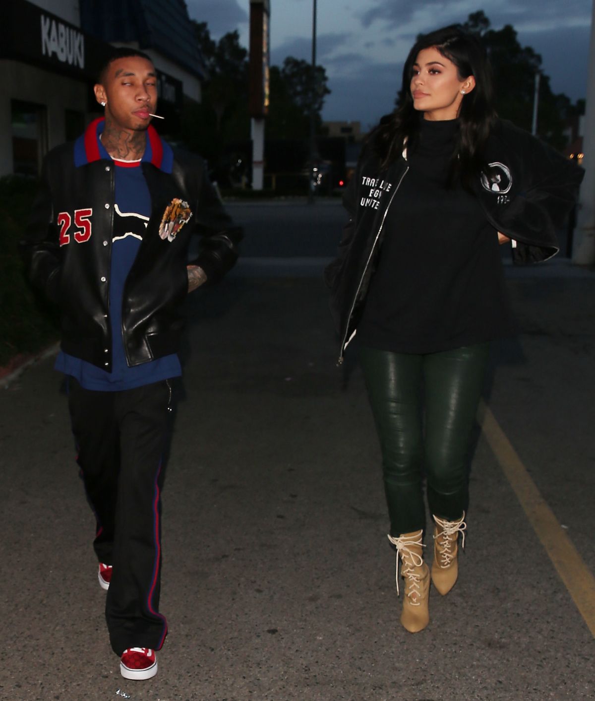 KYLIE JENNER and Tyga Leaves Kabuki Restaurant in Los Angeles 01/11 ...