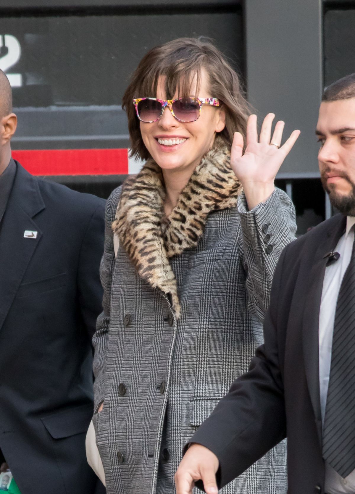 MILLA JOVOVICH Arrives at Jimmy Kimmel Live in Los Angeles 01/24/2017 ...