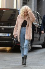 PIXIE LOTT Out Shopping in Milan 01/28/2017