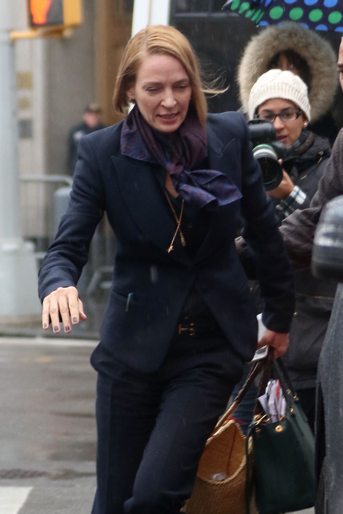 UMA THURMAN Out and Abut in New York 01/17/2017 – HawtCelebs