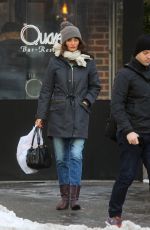 HELENA CHRISTENSEN Out and About in New York 02/10/2017