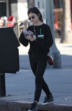LUCY HALE Out for Iced Green Tea in Studio City 02/23/2017