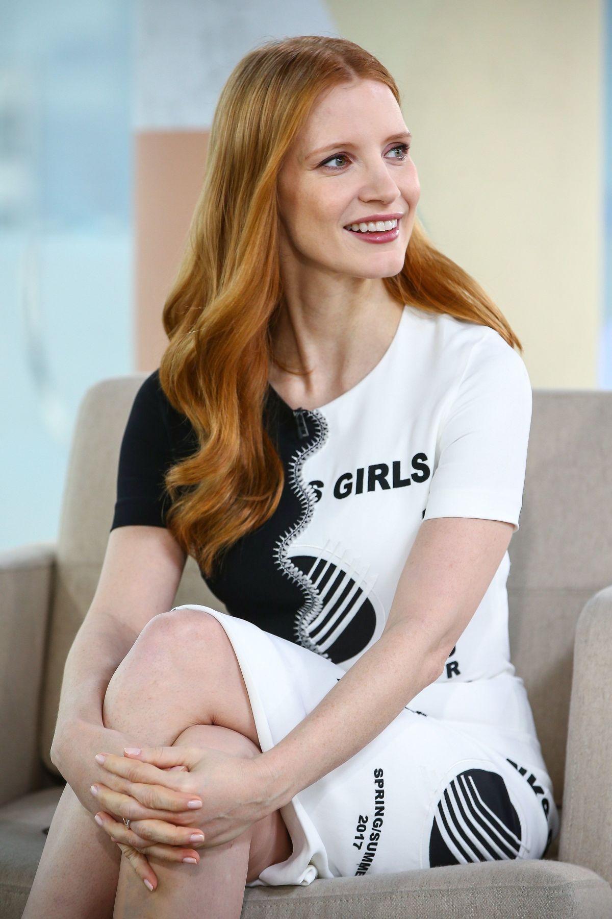 JESSICA CHASTAIN at Good Morning TVN TV Show in Warsaw 03/06/2017 ...