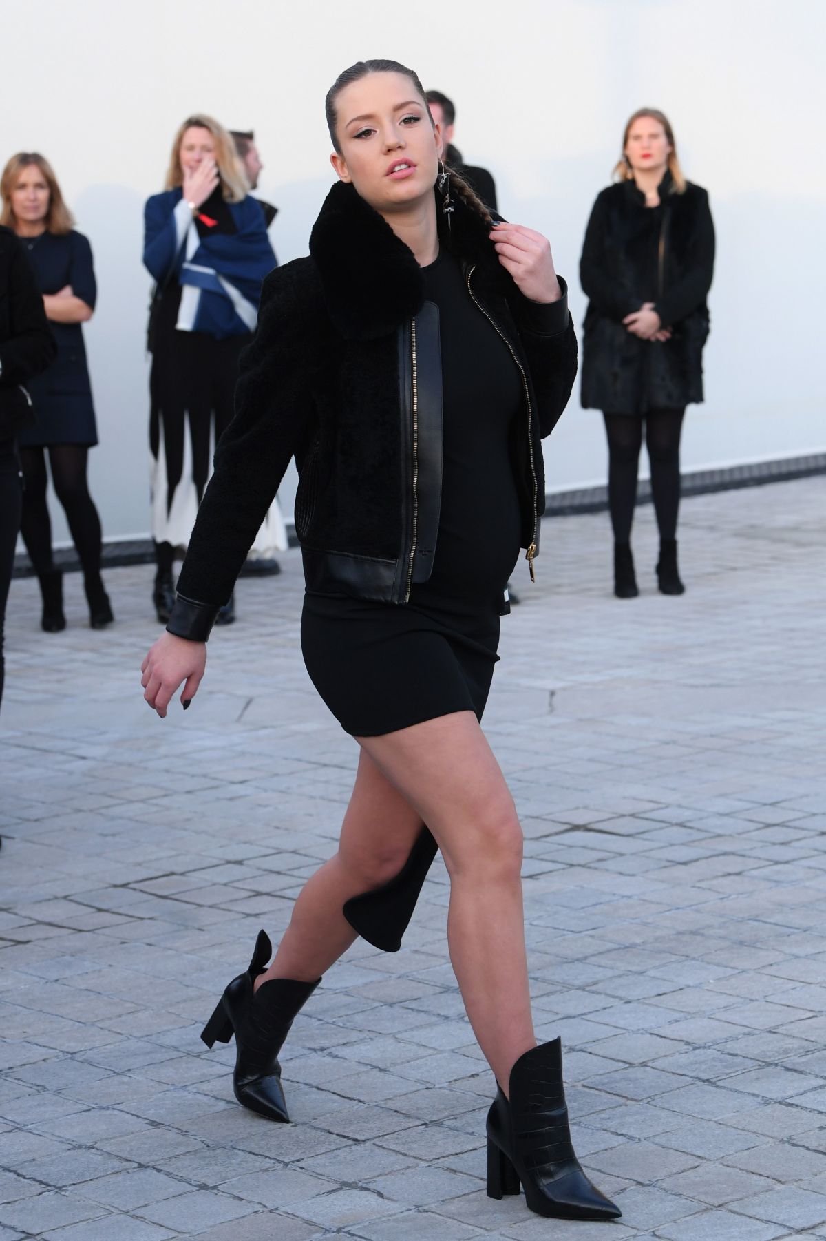 Adele Exarchopoulos (pregnant) attending the photocall held before the Louis  Vuitton show during Paris Fashion Week Ready to wear FallWinter 2017-18 on  March 07, 2017 at the Louvre museum in Paris, France.