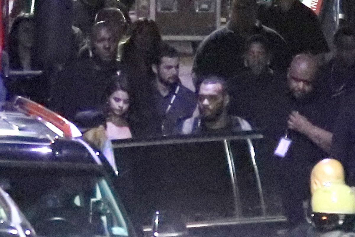 SELENA GOMEZ and The Weekd Leaves Out of the Back of The Forum in ...