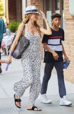 HEIDI KLUM ina Jumpsuit Out in New York 06/11/2017
