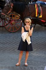 GILLIAN ANDERSON Out and About in Rome 07/19/2017
