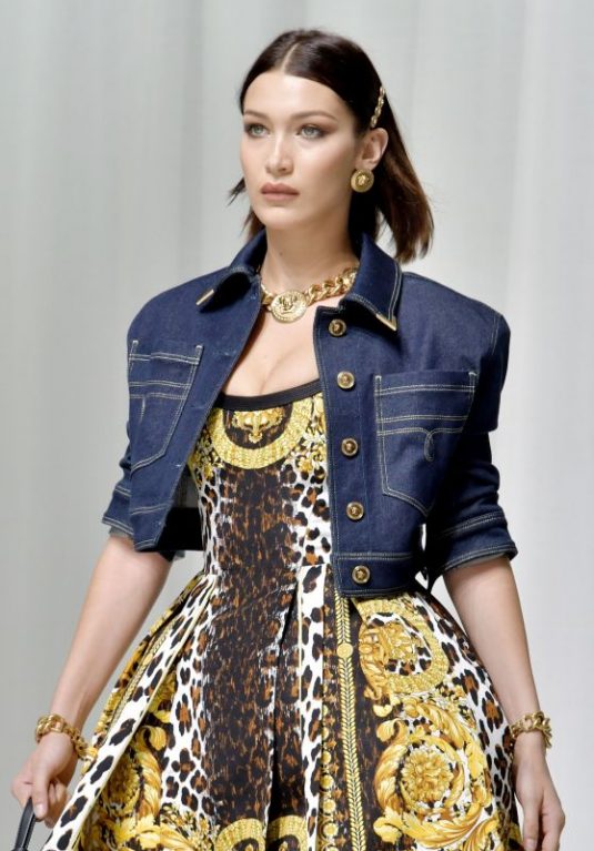 BELLA HADID at Versace Fashion Show at Milan Fashion Week