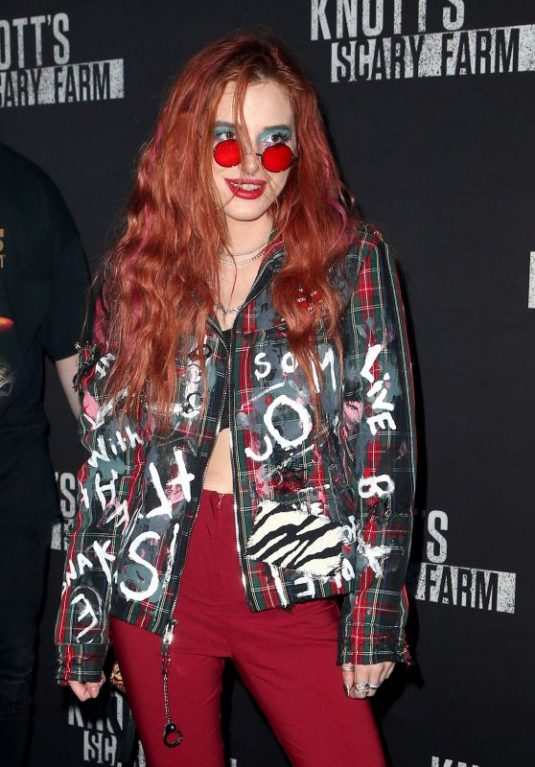 BELLA THORNE at Knott’s Scary Farm Celebrity Night in Buena Park 09/29/2017