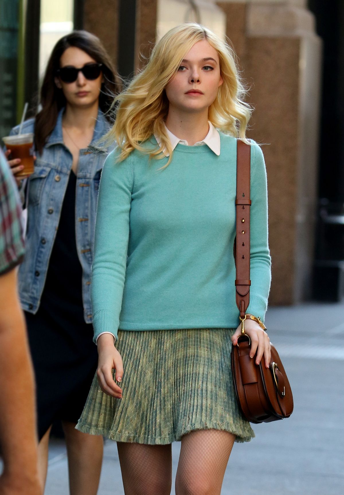 ELLE FANNING on the Set of Woody Allen Movie in New York 09/15/2017 ...