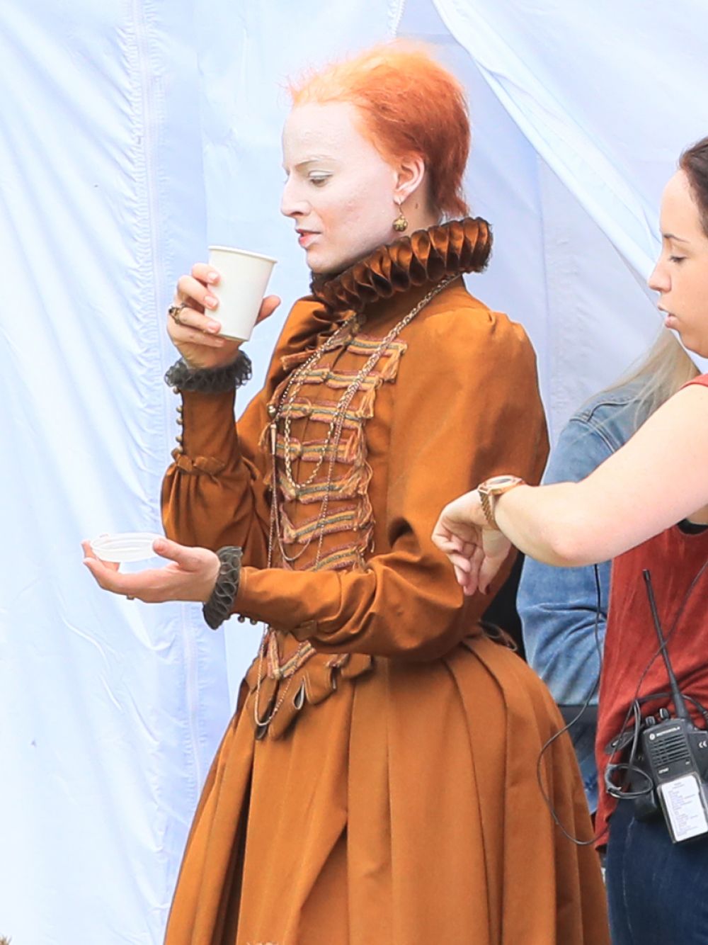Margot Robbie On The Set Of Mary Queen Of Scots Movie 09042017 Hawtcelebs