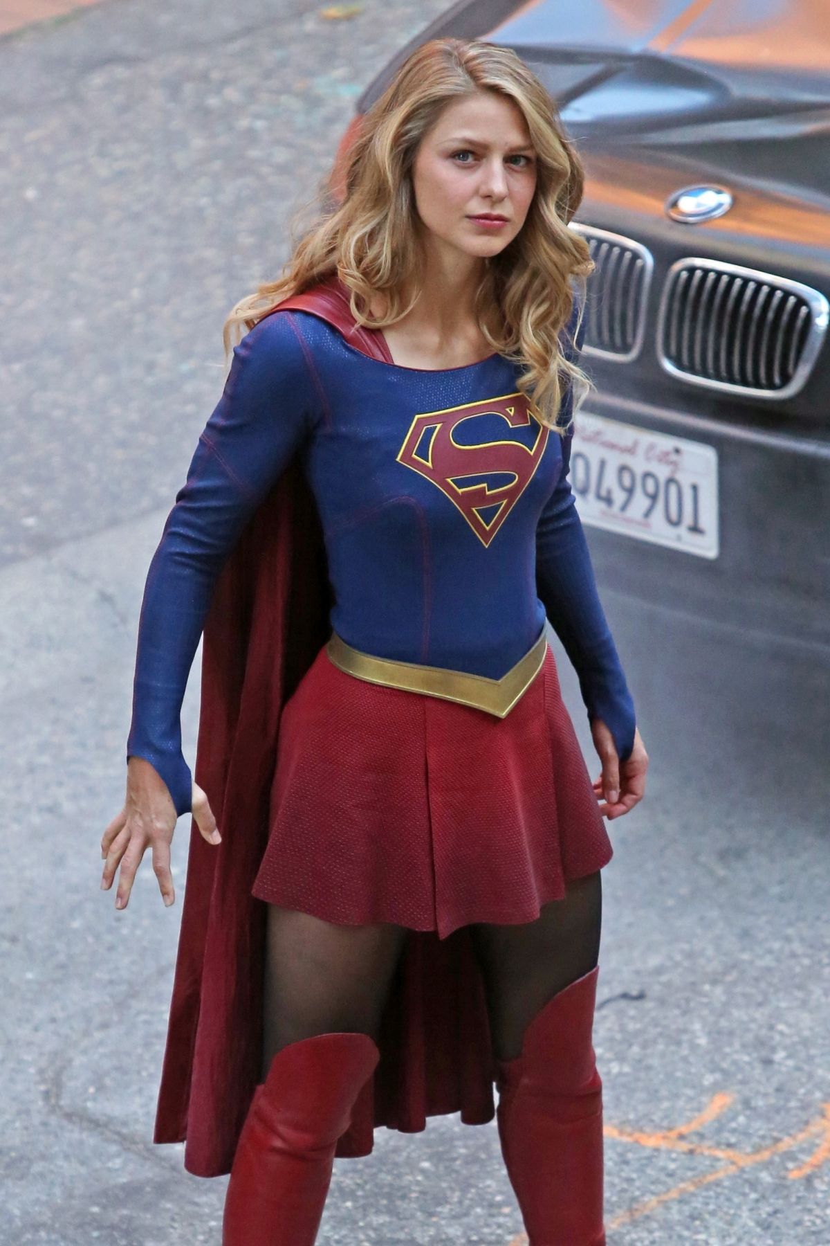 Melissa Benoist On The Set Of Supergirl In Vancouver 09 28