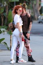 BELLA THORNE Leaves Body Electric Tattoo Shop in West Hollywood 10/10/2017