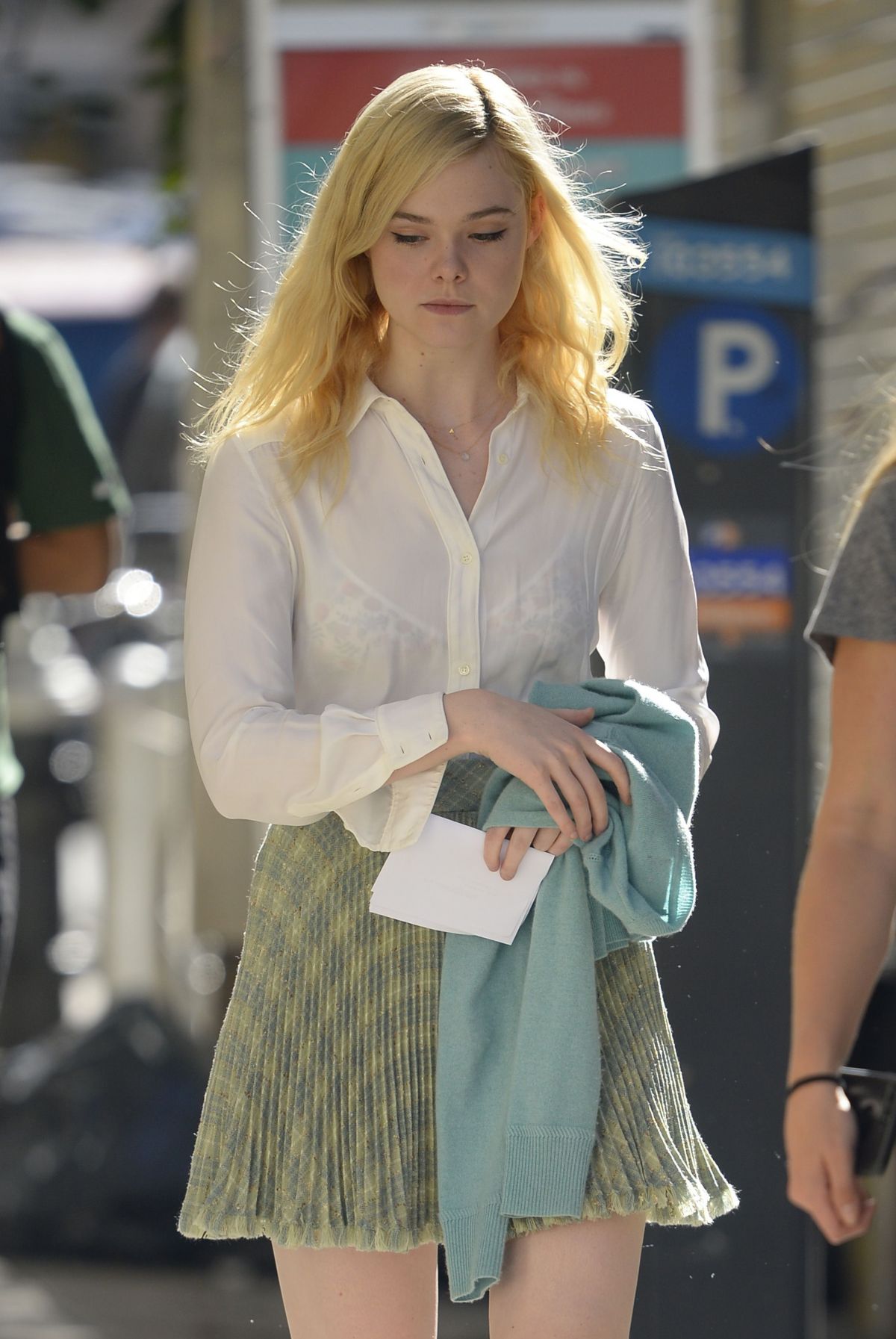 ELLE FANNING on the Set of Untitled Woody Allen Movie in New York 10/10 ...