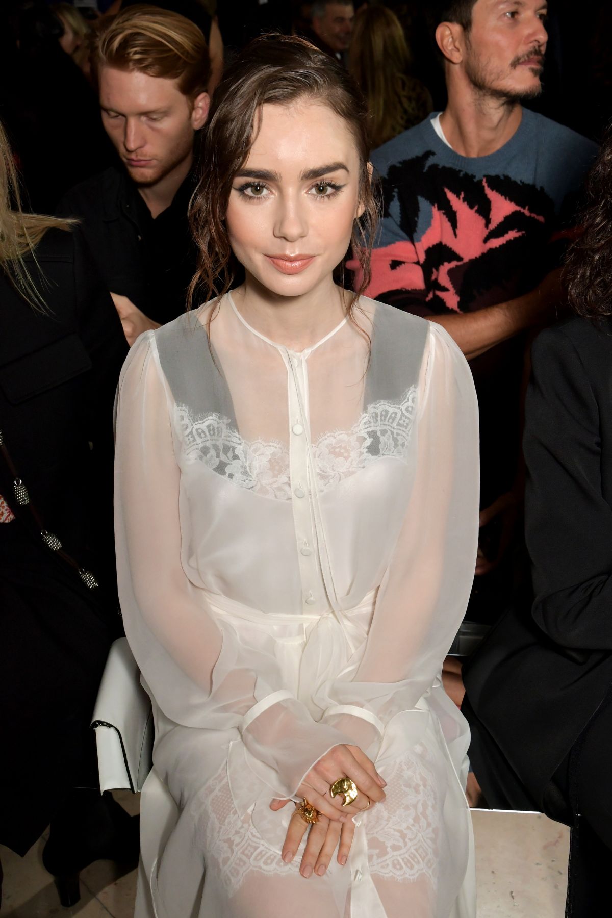 LILY COLLINS at Chanel Fashion Show in Paris 07/04/2017 – HawtCelebs