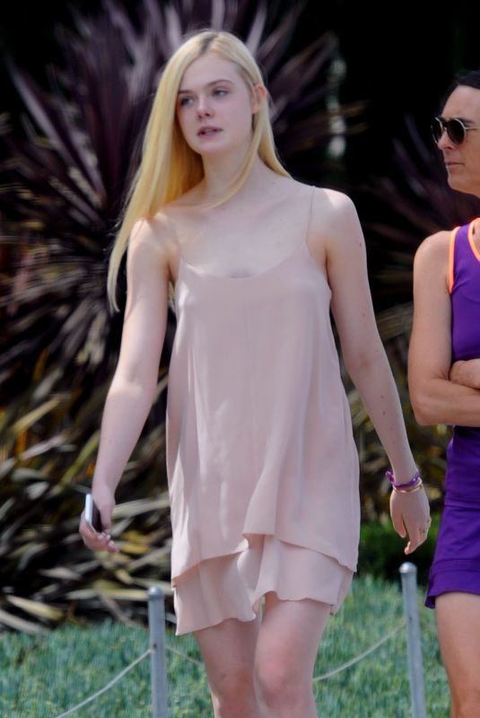 ELLE FANNING Out and About in Los Angeles 11/09/2017
