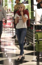 EMMA ROBERTS Shopping at Prada in Beverly Hills 11/13/2017