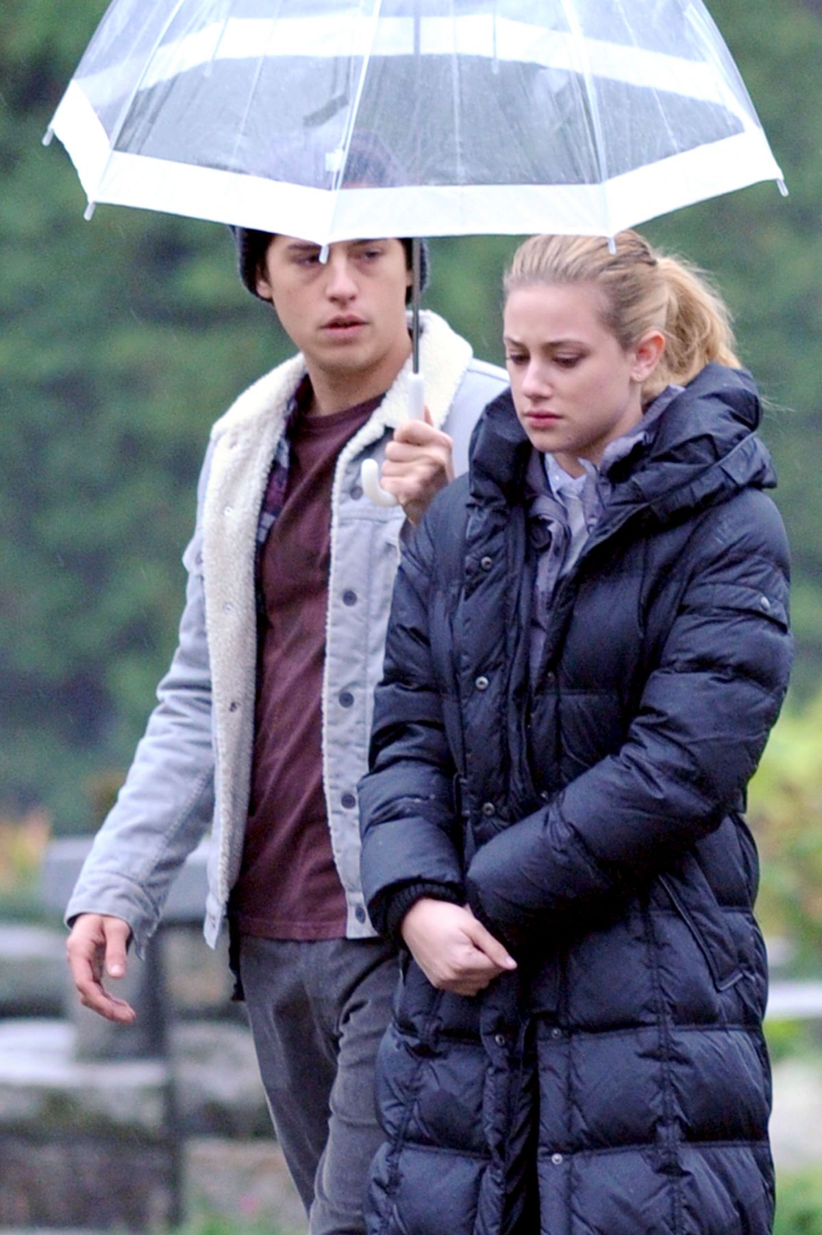 LILI REINHART on the Set of Riverdale  in Vancouver  11 14 