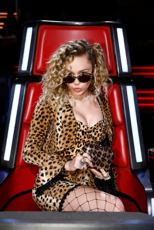 MILEY CYRUS at The Voice, Season 13 Shows 11/28/2017