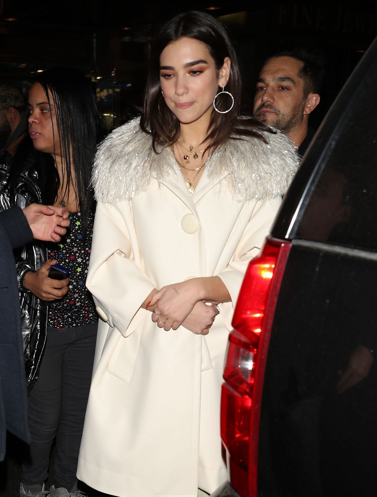 DUA LIPA Arrives at a Party in New York 01/27/2018 – HawtCelebs