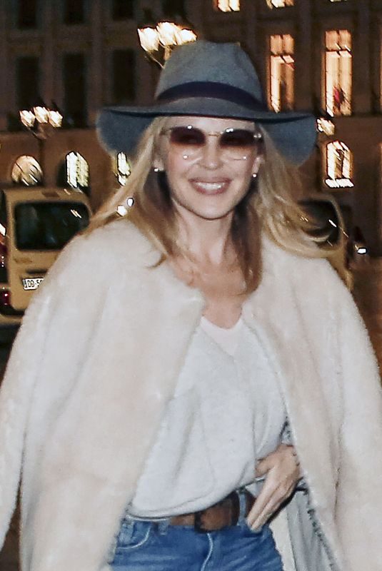 KYLIE MINOGUE Out and About in Paris 01/15/2018
