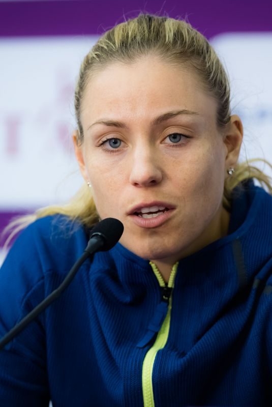 ANGELIQUE KERBER at 2018 WTA Qatar Open Press Conference in Doha 02/14/2018