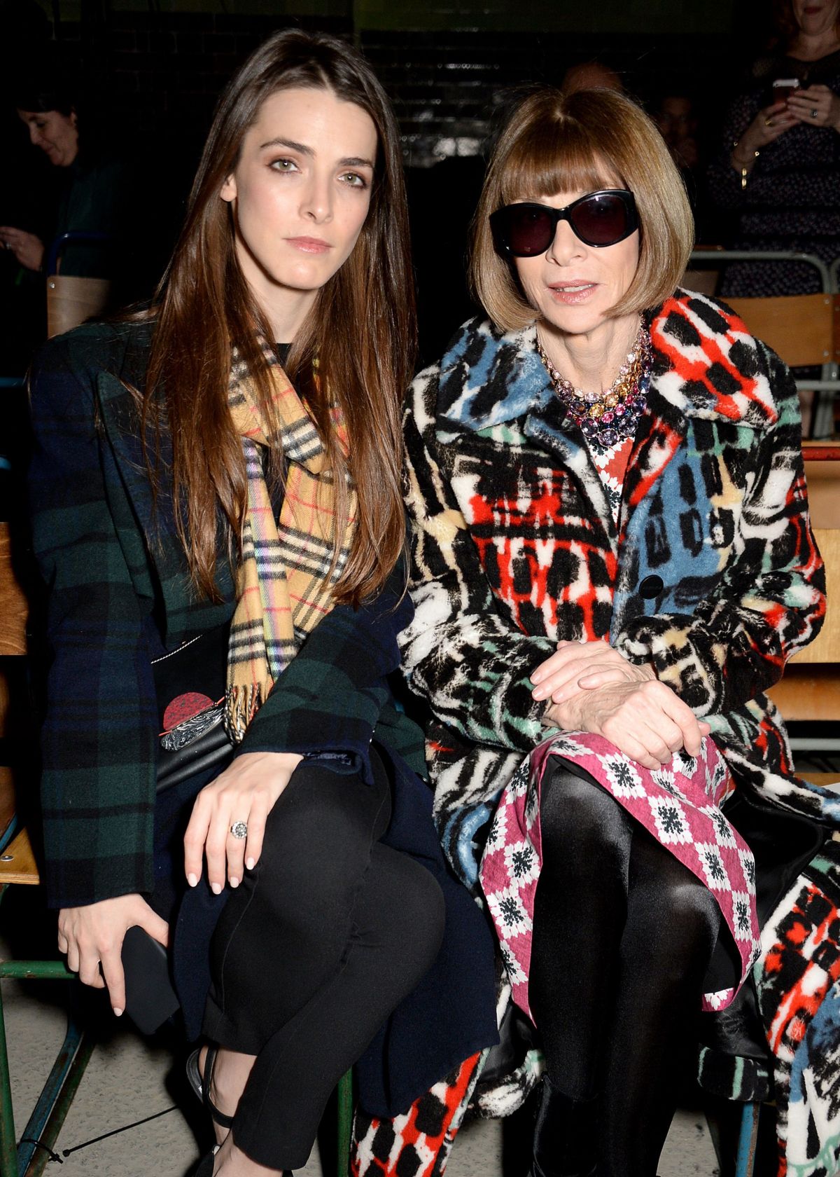 BEE SHAFFER and ANNA WINTOUE at Burberry Show at London Fashion Week 02 ...