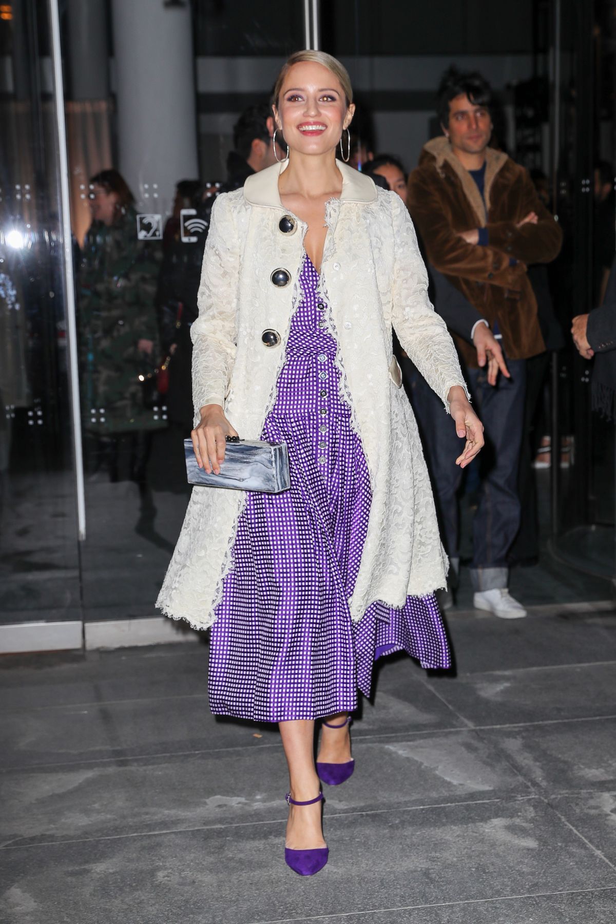 DIANNA AGRON Arrives at Carolina Herrera Fashion Show in New York 02/12 ...