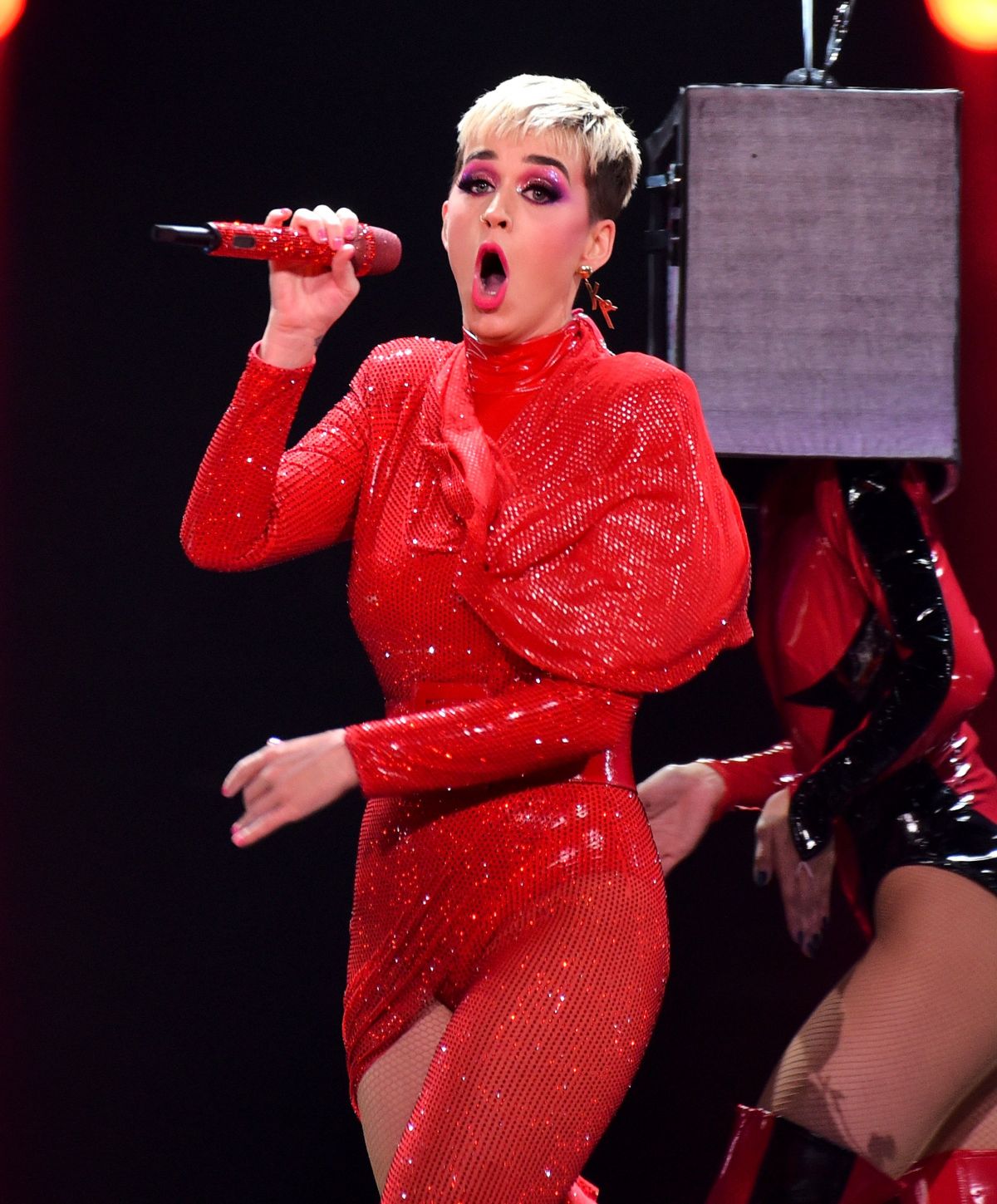KATY PERRY Performs at Witness Tour at Portland’s Moda Center 02/02 ...