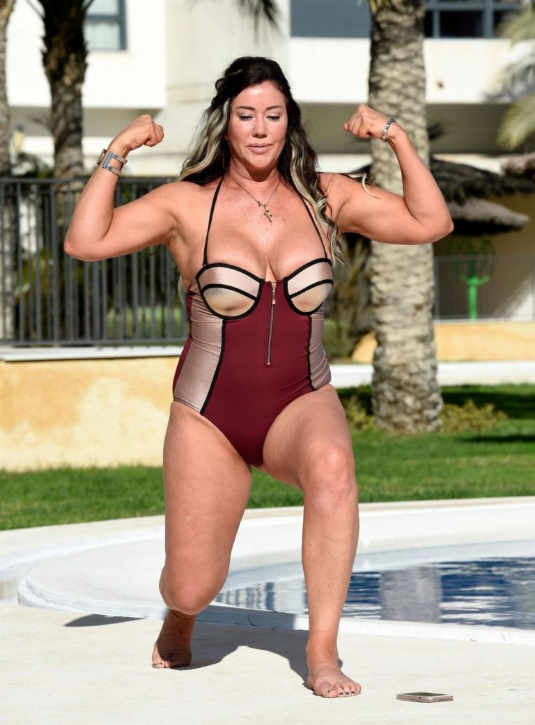 Lisa Appleton In Swmisuit At A Pool In Spain 02 15 2018 3 768x1041 