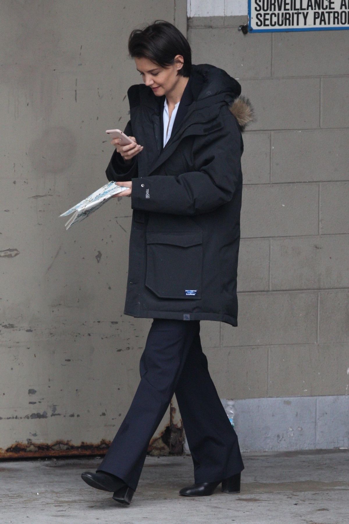 KATIE HOLMES on the Set of New Fox FBI Drama in Chicago 03/27/2018 ...