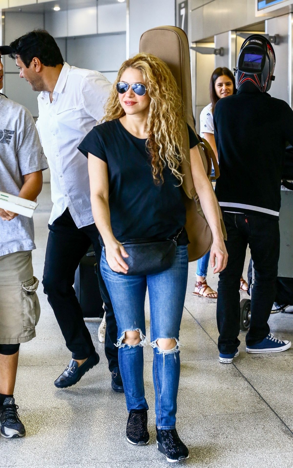 SHAKIRA Arrives at Airport in Miami 03/07/2018 - HawtCelebs