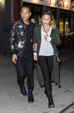 CHRISSY TEIGEN and John Legend Night Out in New York 03/30/2018