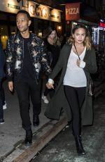 CHRISSY TEIGEN and John Legend Night Out in New York 03/30/2018