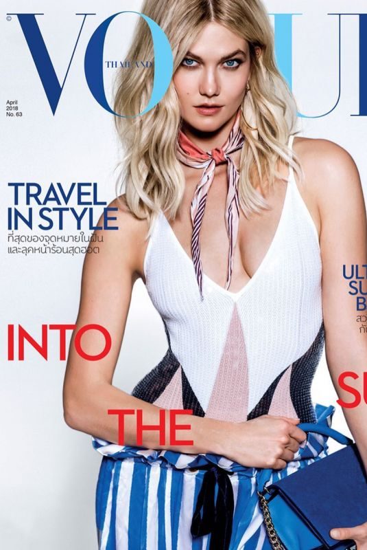 KARLIE KLOSS on the Cover of Vogue Magazine, Thailand April 2018 Issue