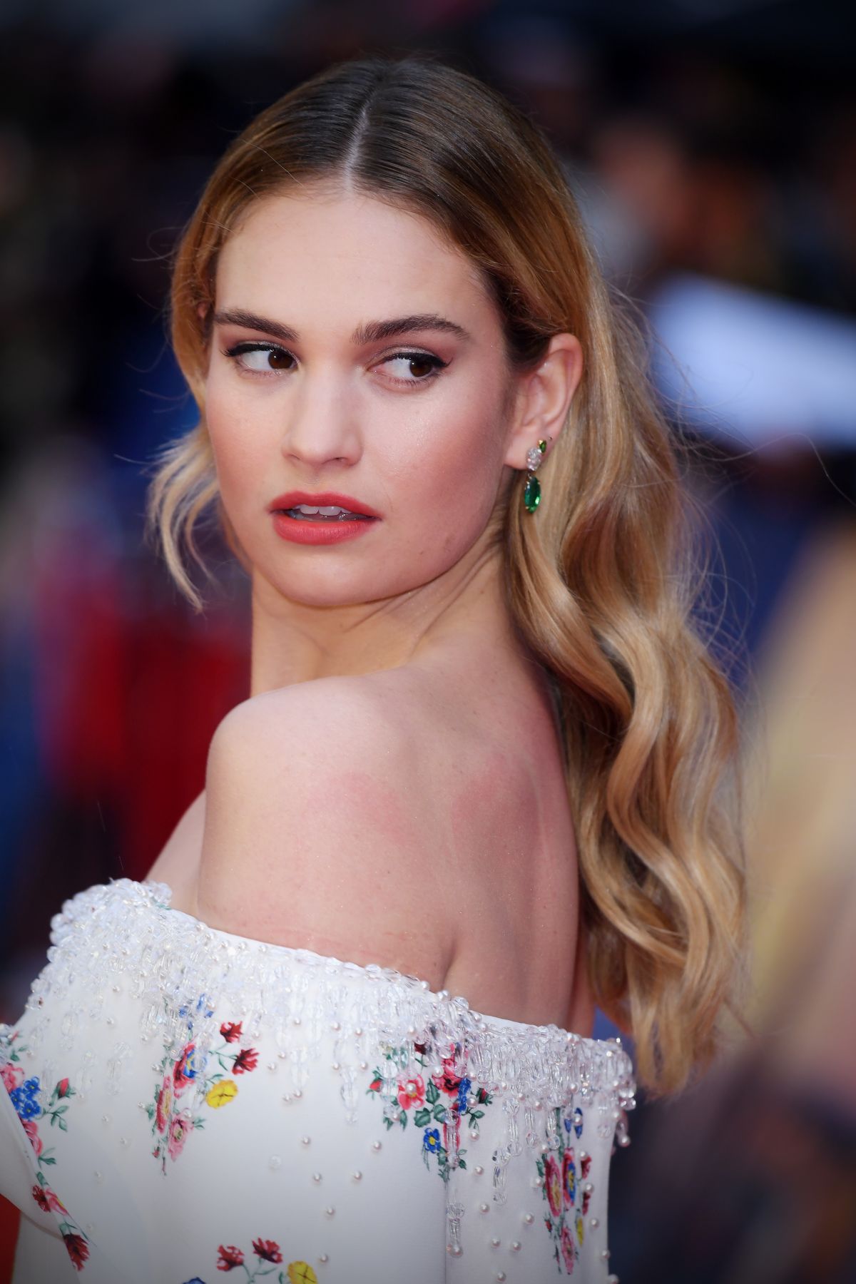 LILY JAMES at The Guernsey Literary and Potato Peel Pie ...