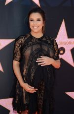 Pregnant EVA LONGORIA Honoured with Star at Hollywood Walk of Fame in Los Angeles 04/16/2018