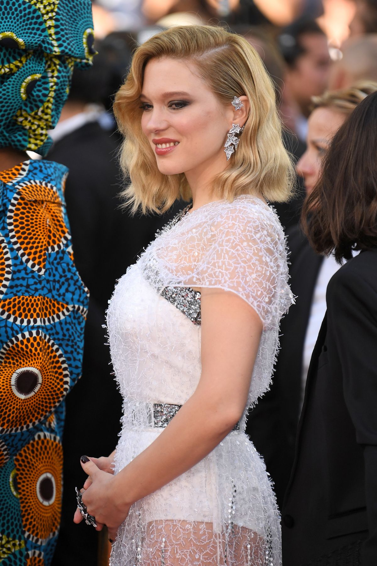 CANNES, FRANCE – MAY 19, 2018: Lea Seydoux moments before walking
