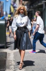 RITA ORA in a Silver Dress Out in New York 06/16/2018