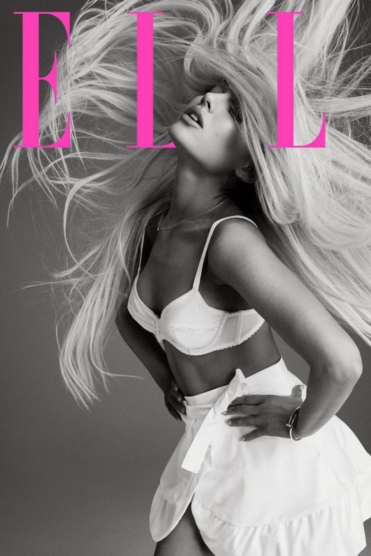 ARIANA GRANDE on the Cover of Elle Magazine, August 2018