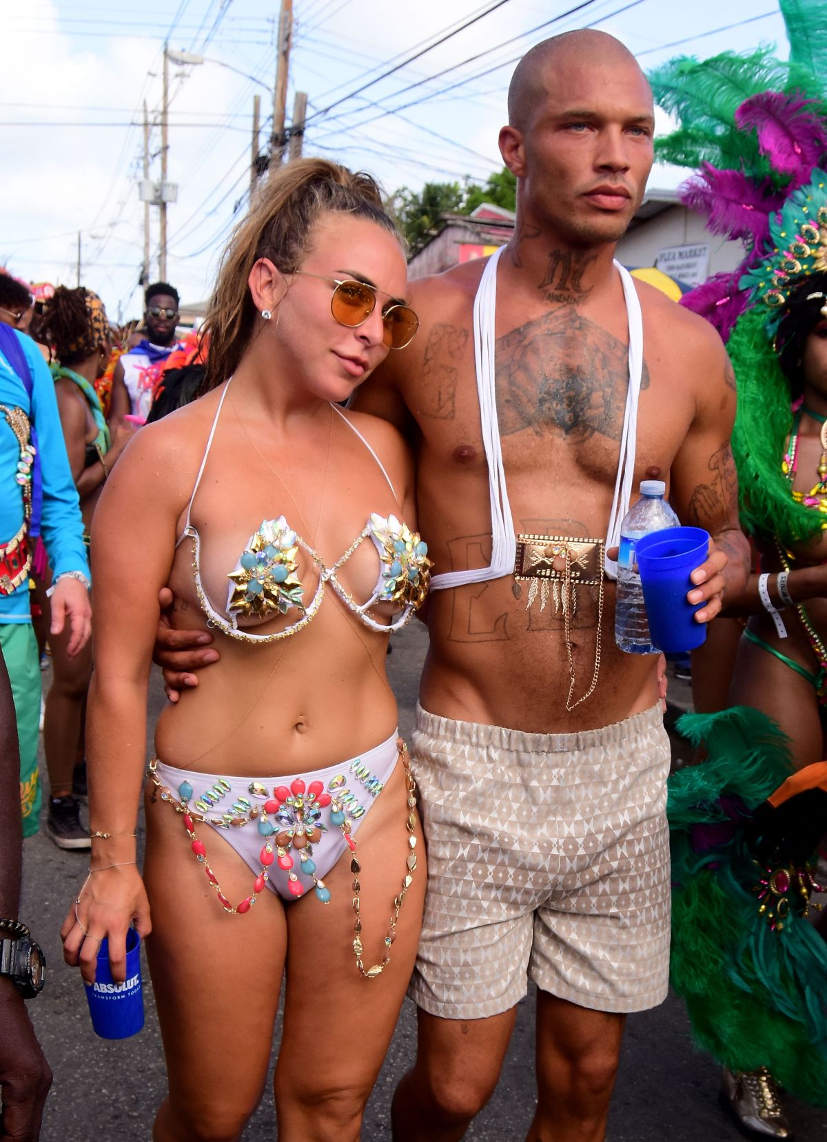 Chloe Green In Bikini At Carnival In Barbados Hawtcelebs