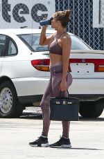 JENNIFER LOPEZ in Tights Heading to a Gym in Miami 08/24/2018