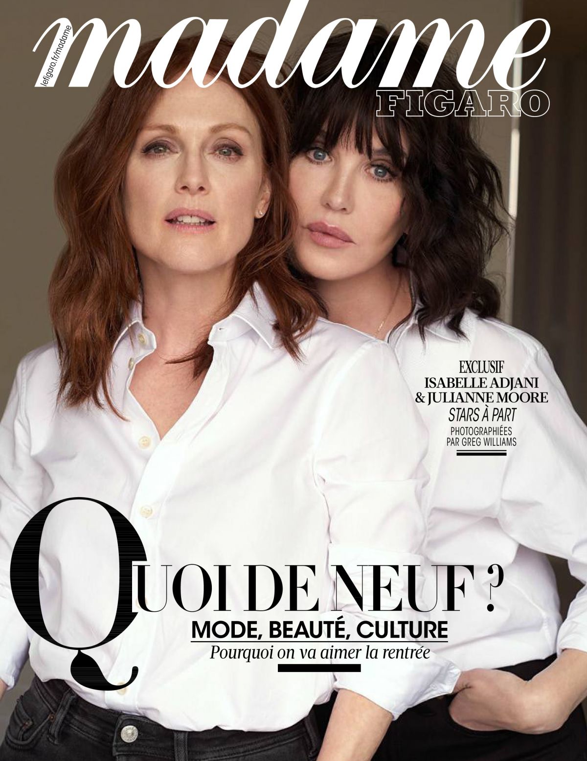 JULIANNE MOORE and ISABELLE ADJANI in Madame Figaro, France August 2018 ...