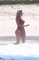 KHLOE KARDASHIAN in Swimsuit on the Beach in Mexico 08/13/2018