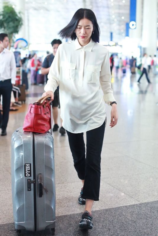 LIU WEN at Airport in Beijing 08/14/2018