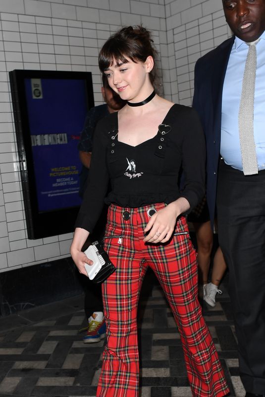 MAISIE WILLIAMS Out and About in London 08/22/2018